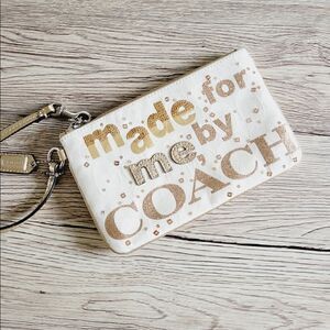 Coach multi media poppy wristlet/coin purse small bag /card case